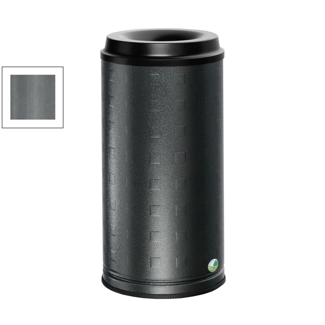 Papierkorb - Standgerät - Volumen 20 l - 500 x 250 x 250 mm (HxBxT) - Aluminium, Antik silber