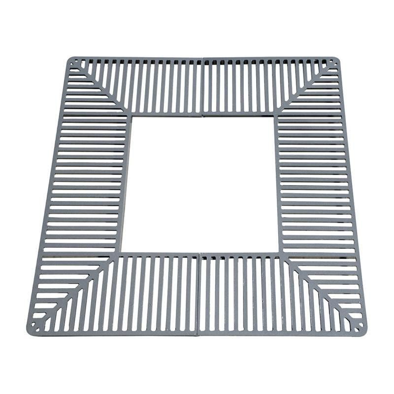 Baumrost, Baumschutzgitter, Stahlblech verzinkt, 10 mm stark, quadratisch, 1.000 x 1.000 mm, Farbe enzianblau