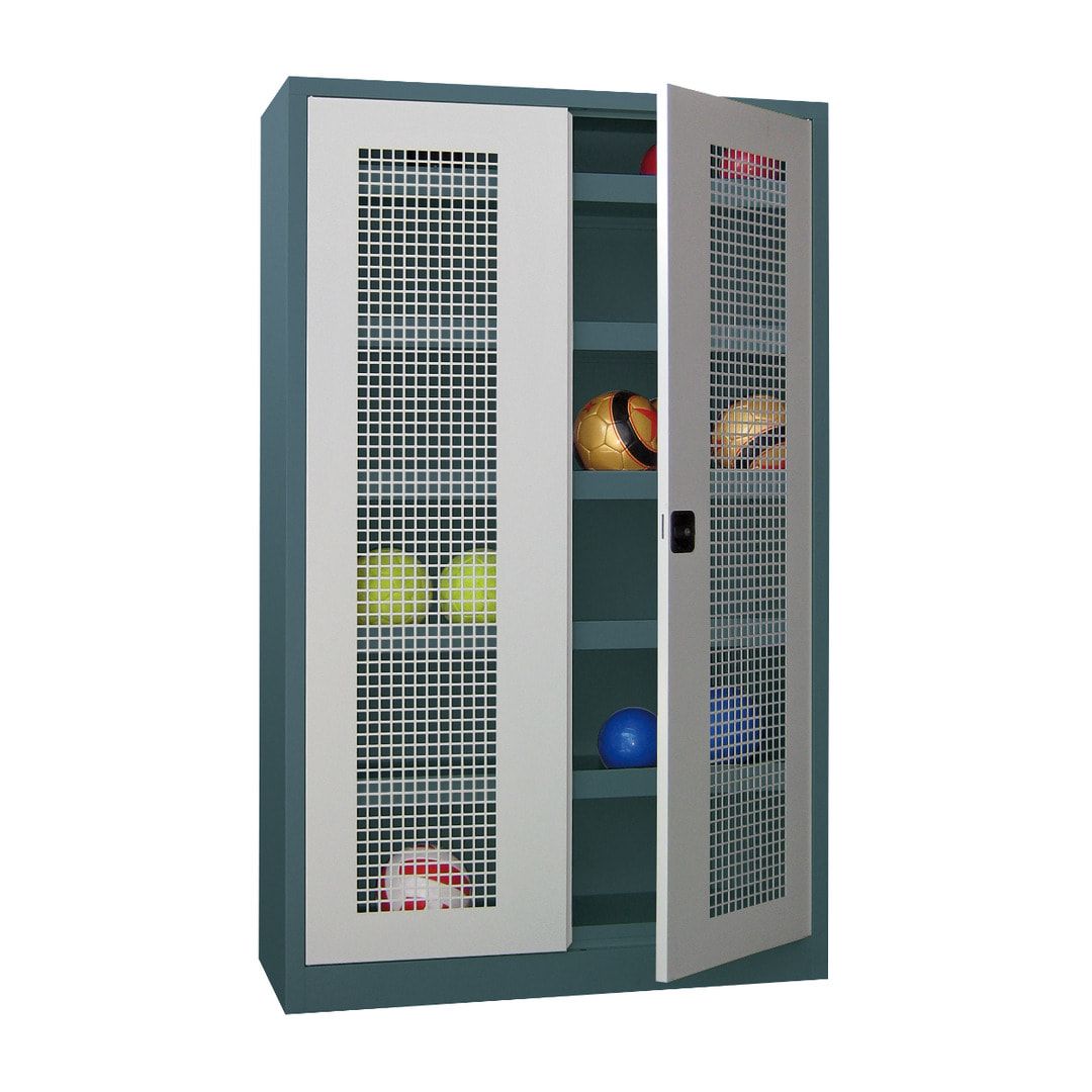Ballschrank - Vollblechtüren - 5 Böden - 1.950x1.500x500 mm (HxBxT) - anthrazitgrau
