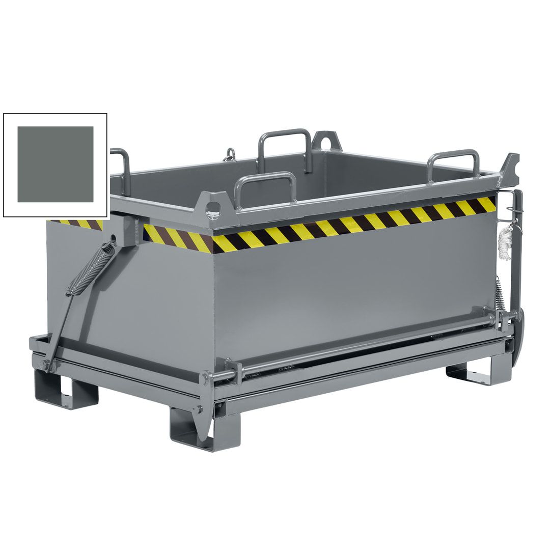 Klappbodenbehälter - 1.000 l Volumen - Traglast 1.250 kg - 2-fach stapelbar - kranbar - enzianblau
