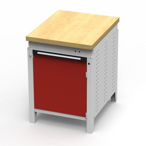 OTTOKIND Werkbank - Arbeitsplatte bündig - 850 x 605 x 750 mm (HxBxT) - Schrank - lichtgrau