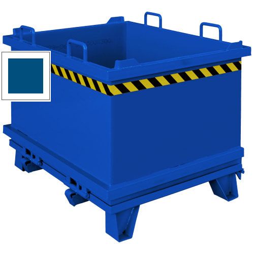 Eichinger Klappbodenbehälter, 1.000 Liter, stapelbar, selbstkippbar, Kettensicherung, 1.070 x 1.000 x 1.330 mm (HxBxT), Farbe anthrazitgrau