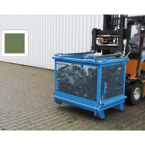 BAUER Gitter-Klappbodenbehälter - 1.000 l Volumen - 500 kg - Drahtgitterbox - feuerrot