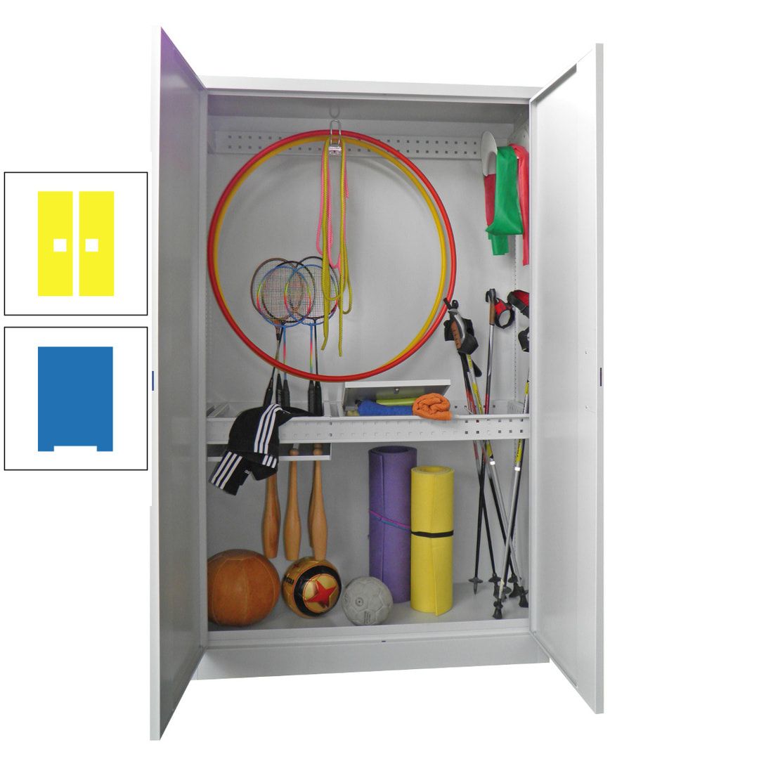Sportschrank - Vollblechtüren - Variante 1 - 1.950x1.200x500 mm (HxBxT) - anthrazitgrau