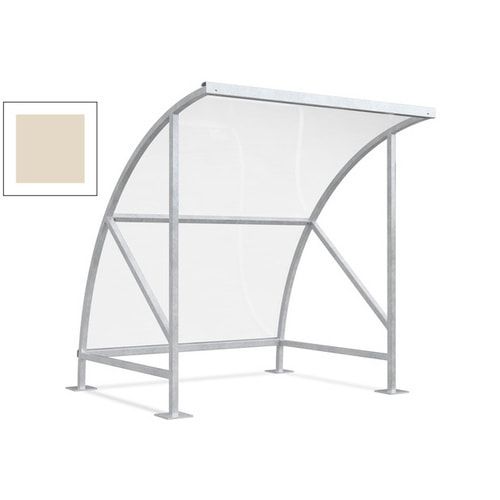 Fahrradunterstand - Fahrradgarage mit Bogendach - Stahl und Kunststoff - 2.290 x 2.090 x 2.100 mm (HxBxT) - Farbe Achatgrau