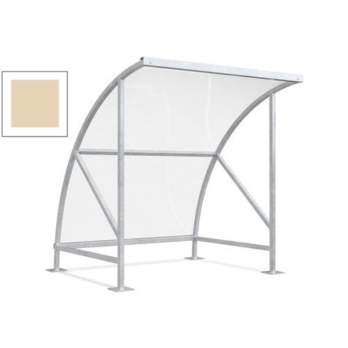 Fahrradunterstand - Fahrradgarage mit Bogendach - Stahl und Kunststoff - 2.290 x 2.090 x 2.100 mm (HxBxT) - Farbe Achatgrau
