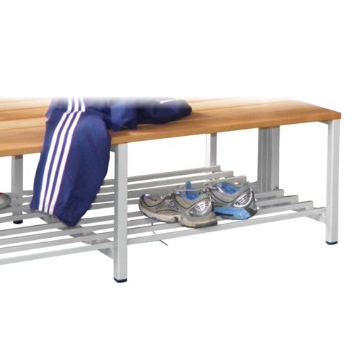 Doppelseitige Umkleide-Sitzbank - 420 x 1.000 x 740 mm (HxBxT) - Buchenleisten - anthrazitgrau