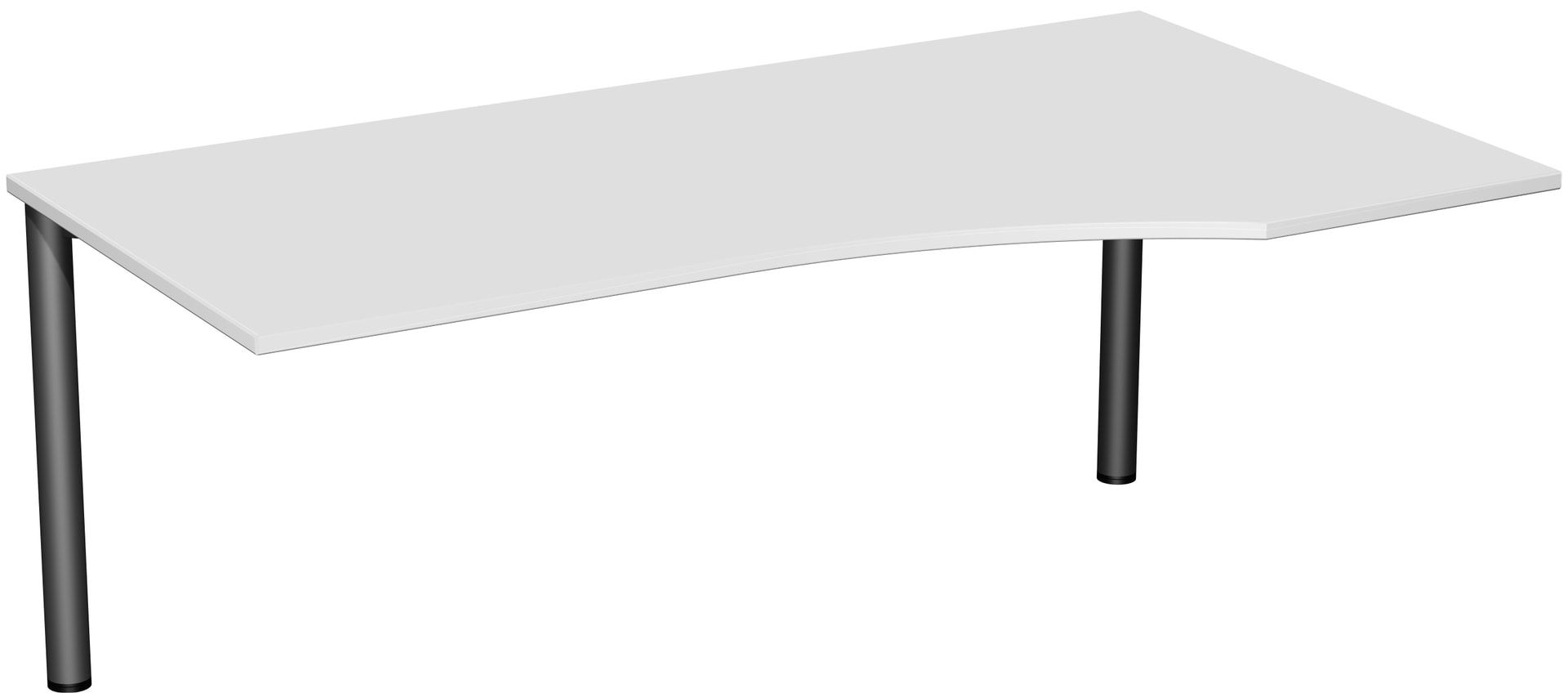 Eckschreibtisch - Ecke rechts - 4-Fuß Flex - 720 x 1.600 x 1.000 mm (HxBxT) - Gestell anthrazit - Ahorn