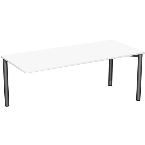 Schreibtisch - 4-Fuß Flex - Bürotisch - 720 x 1.000 x 800 mm (HxBxT) - Gestell anthrazit - Ahorn