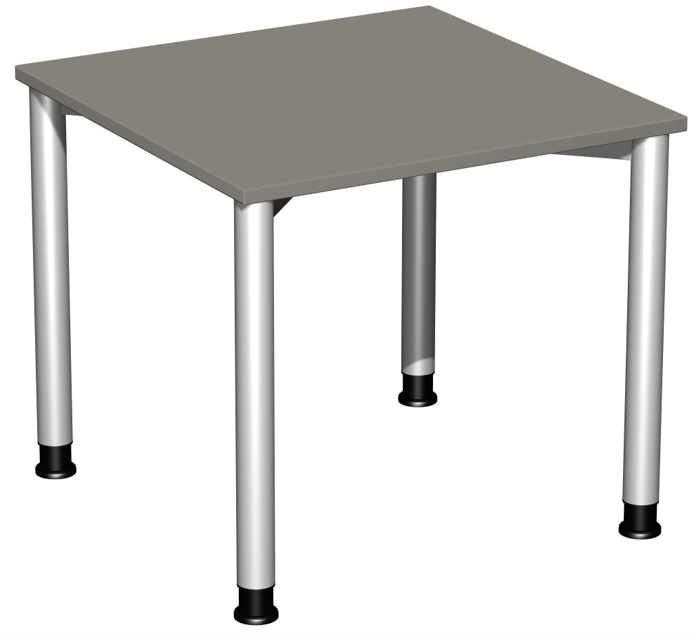 Schreibtisch - 4-Fuß Flex - Bürotisch - Höhe 680-800 mm - 1.200 x 600 mm (BxT) - Gestell anthrazit - Ahorn