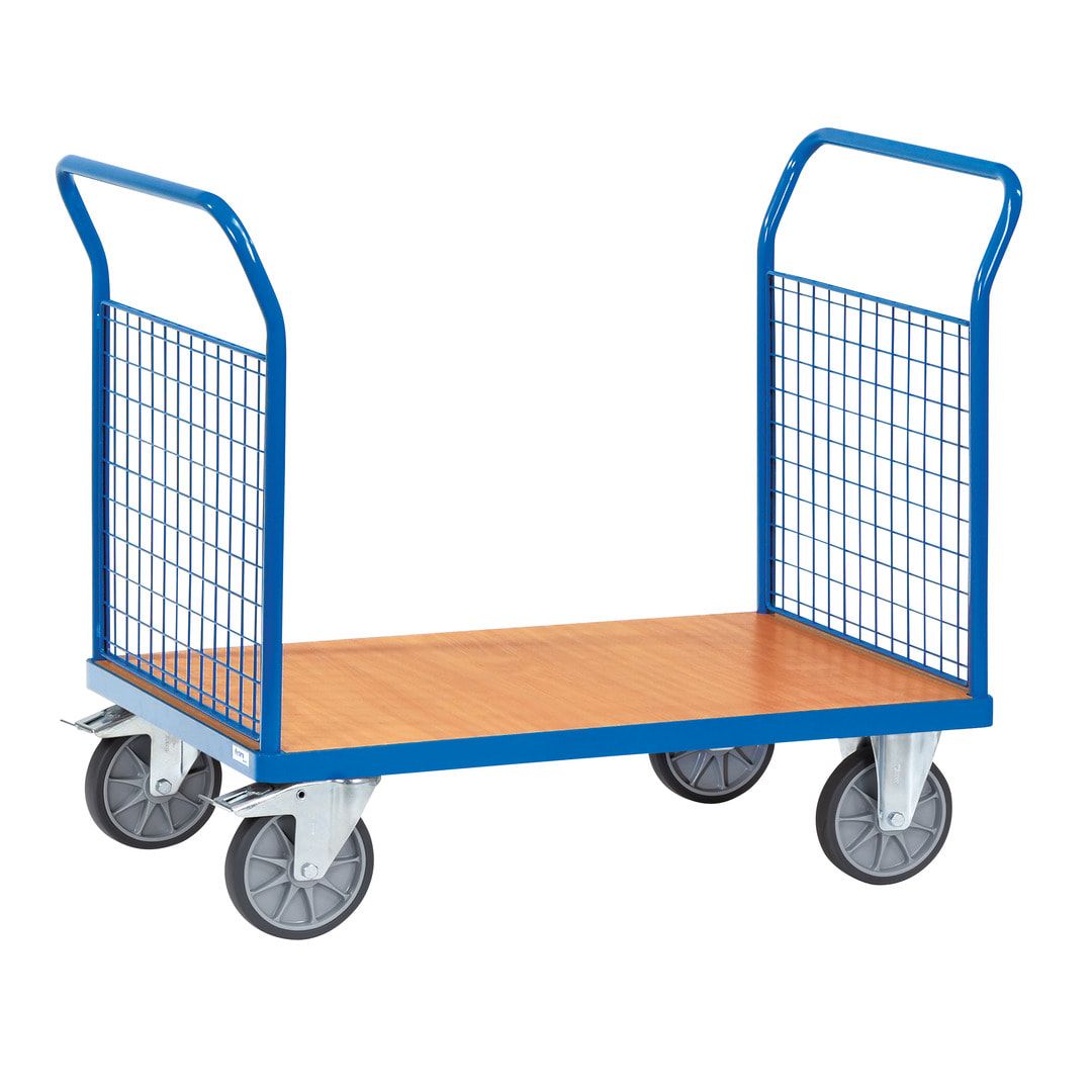 Fetra - Doppel-Stirnwandwagen - 500 kg Traglast - 948 x 509 x 1.030 mm (HxBxT) - Drahtgitterwände