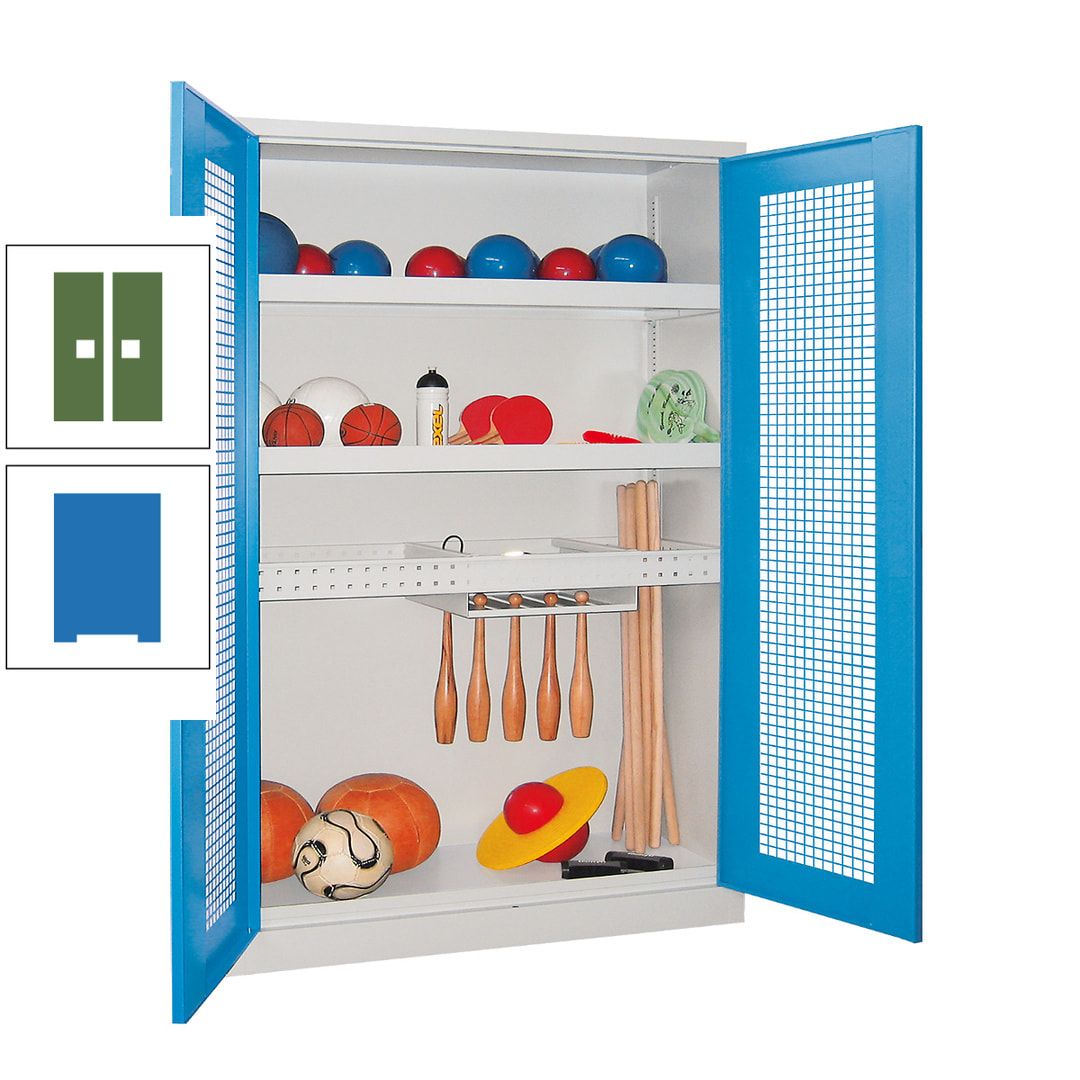 Sportschrank - Vollblechtüren - Variante 2 - 1.950x1.200x500 mm (HxBxT) - anthrazitgrau