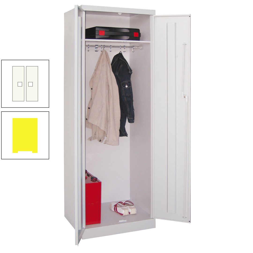 Garderobenschrank - 1 Fachboden - Kleiderstange - 1.800x600x500 mm (HxBxT) - Zylinderschloss - anthrazitgrau
