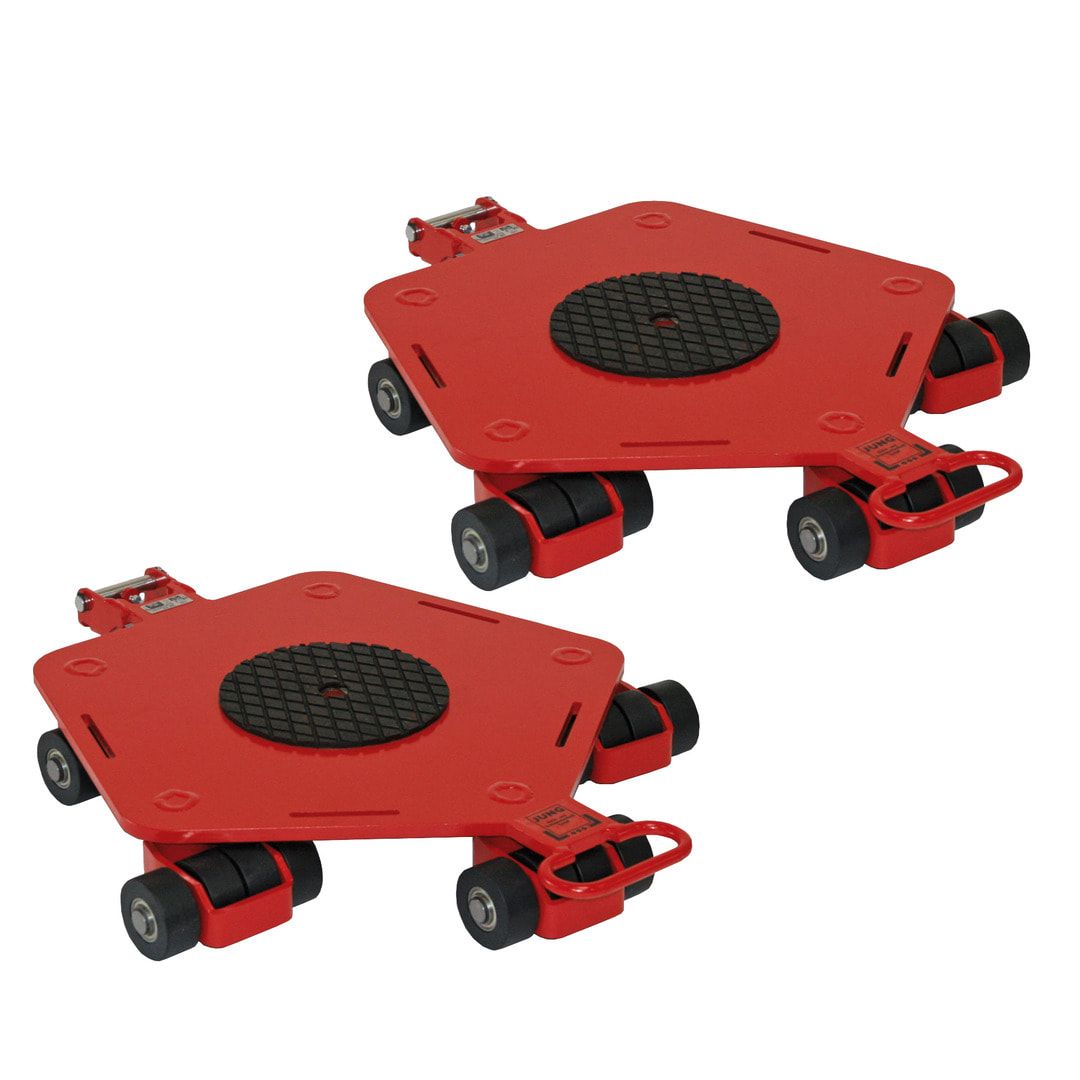 1 Kreiselfahrwerk - Transportfahrwerk - Traglast 1.500 kg - Unterfahrhöhe 110 mm - 490 x 530 mm (BxT)