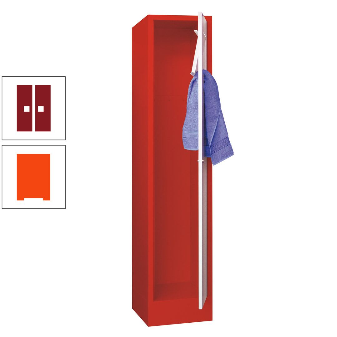 Wäschesammelschrank - 1.850 x 400 x 500 mm (HxBxT) - Sockel - Drehriegel - anthrazitgrau