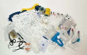 ultraMEDIC Verbandstofffüllung DIN 13155, Erste Hilfe, Beatmung, Blutdruck, Schiene, Desinfektion, Pinzette, Dreieckstuch, Stethoskop, Pflaster