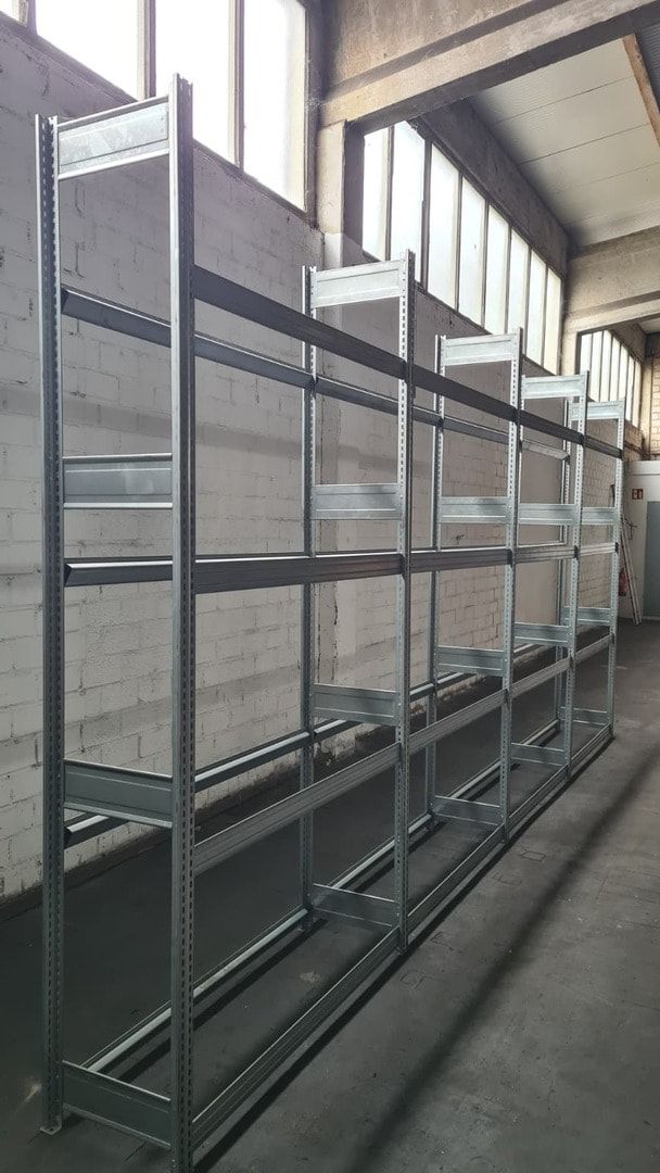 Gebrauchtes Räderregal Reifenregal - 250 kg - 2.500 x 4.076 x 400 mm (HxBxT) - 4 Ebenen - 4 Felder Set - Steckregal BERT