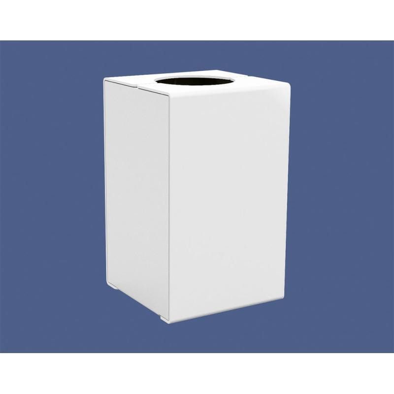Abfalleimer aus Stahl - 120 l - 750 x 450 x 450 mm (HxBxT) - Verankerungsstäbe - Farbe enzianblau