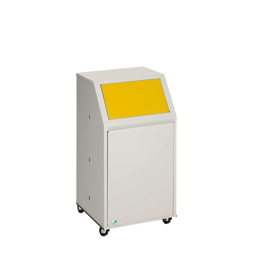 Wertstoffsammelgerät - fahrbar - 39 l - 800 x 400 x 400 mm (H x B x T) - Korpus kieselgrau - Einwurfklappe anthrazit - Abfallbehälter