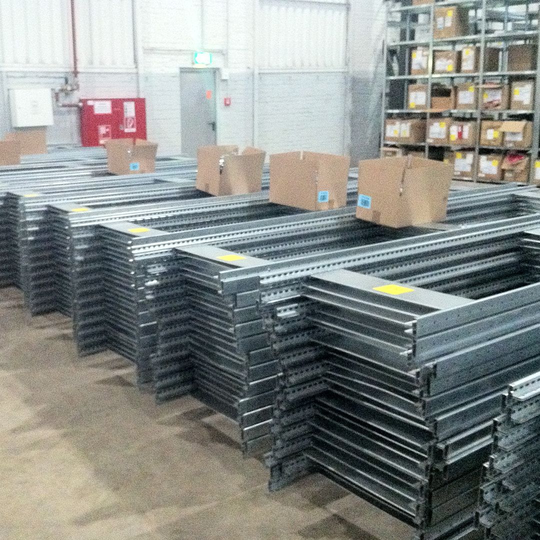 Gebrauchtes Fachbodenregal Steckregal - ca. 2.000 x 11.000 x 500 mm (HxBxT) - Fachlast 150 kg - 5 Böden