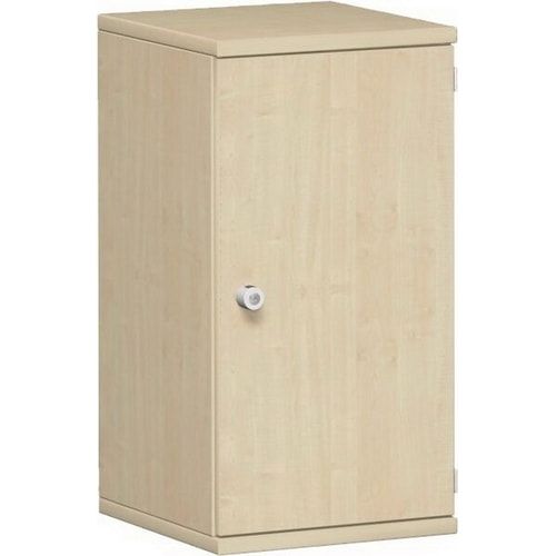 Flügeltürenschrank, Holztüren, Schloßseite links, 2 Ordnerhöhen, 1 Einlegeboden, 768 x 600 x 425 mm (HxBxT), Frontfarbe Ahorn, Korpusfarbe Ahorn