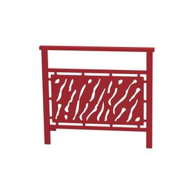 Geländer gestanztes Blech, 900 x 1.000 mm, Farbe wählbar, eckiger Handlauf, Außengeländer, Systemgeländer
