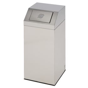 Abfallsammler aus Edelstahl oder Messing - 47,00 l - 790 x 320 x 320 mm (HxBxT)