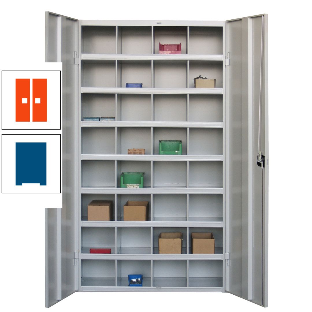 Fächerschrank - Sortierstation - Büroschrank - 32 Fächer - 1.800 x 1.000 x 530 mm (HxBxT) - Materialschrank - anthrazitgrau