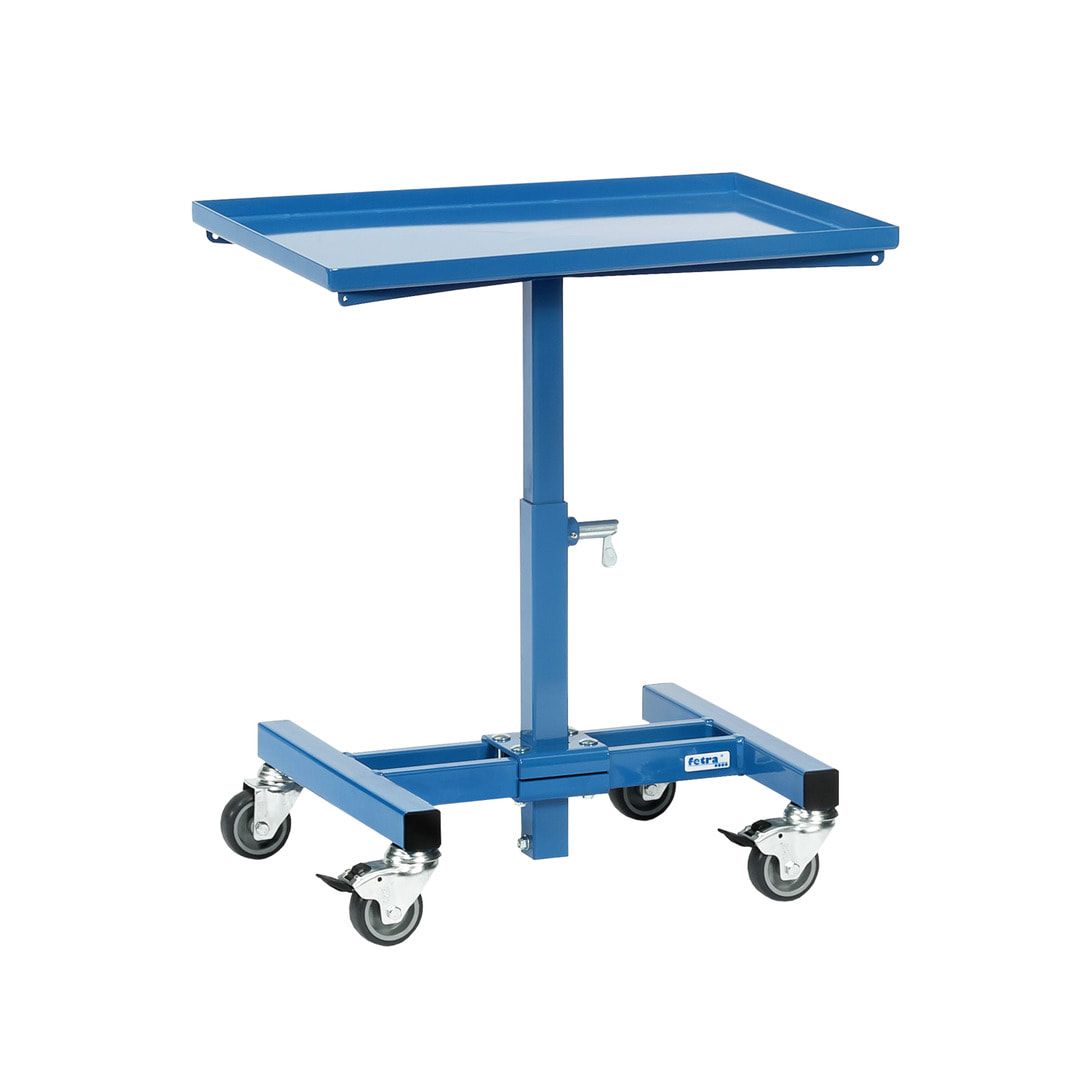 Fetra - fahrbarer Materialständer - 150 kg - 524 bis 774 mm höhenverstellbar - brillantblau