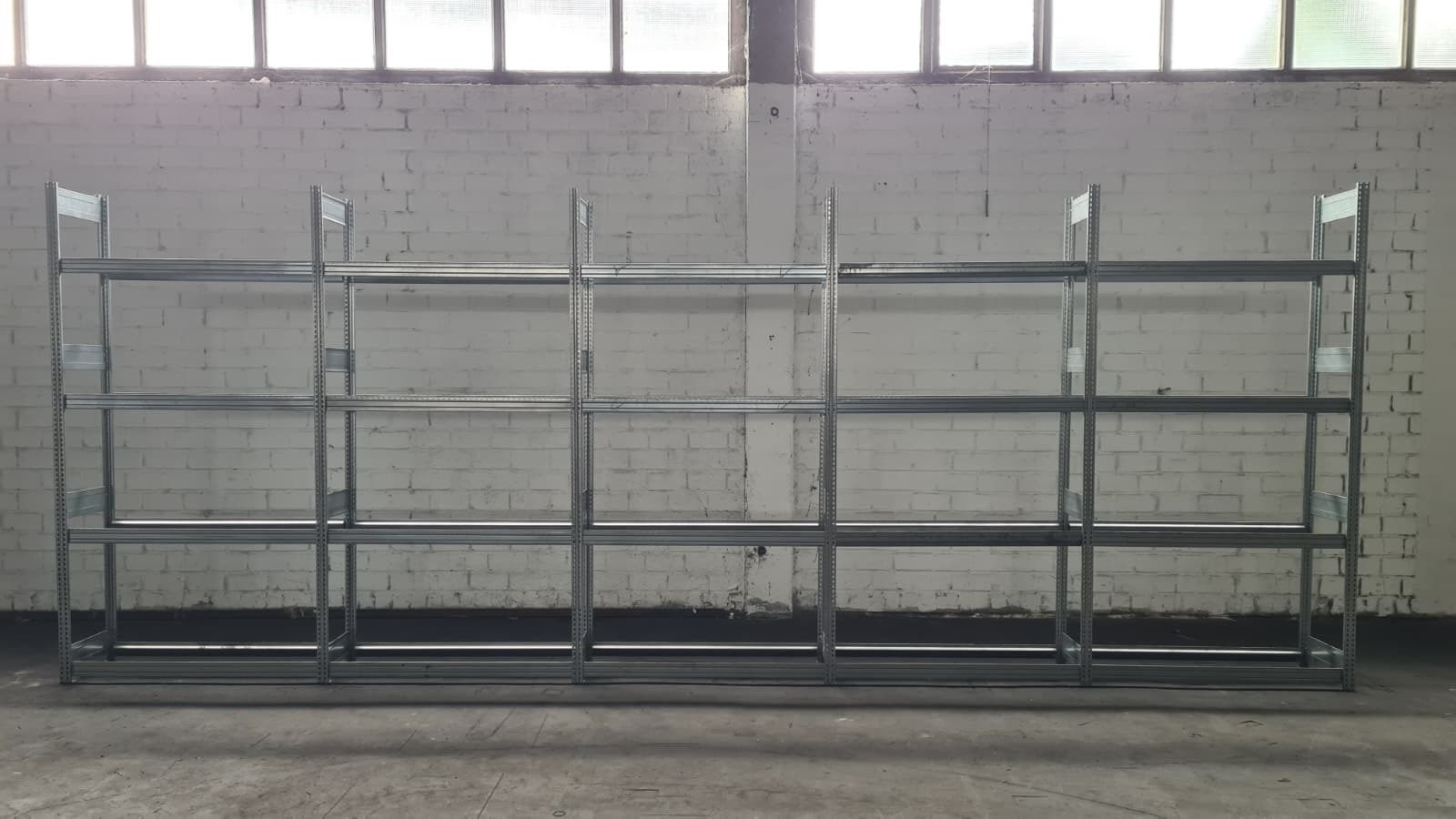 Gebrauchtes Räderregal Reifenregal - 250 kg - 2.500 x 4.431 x 400 mm (HxBxT) - 4 Ebenen - 5 Felder Set - Steckregal BERT