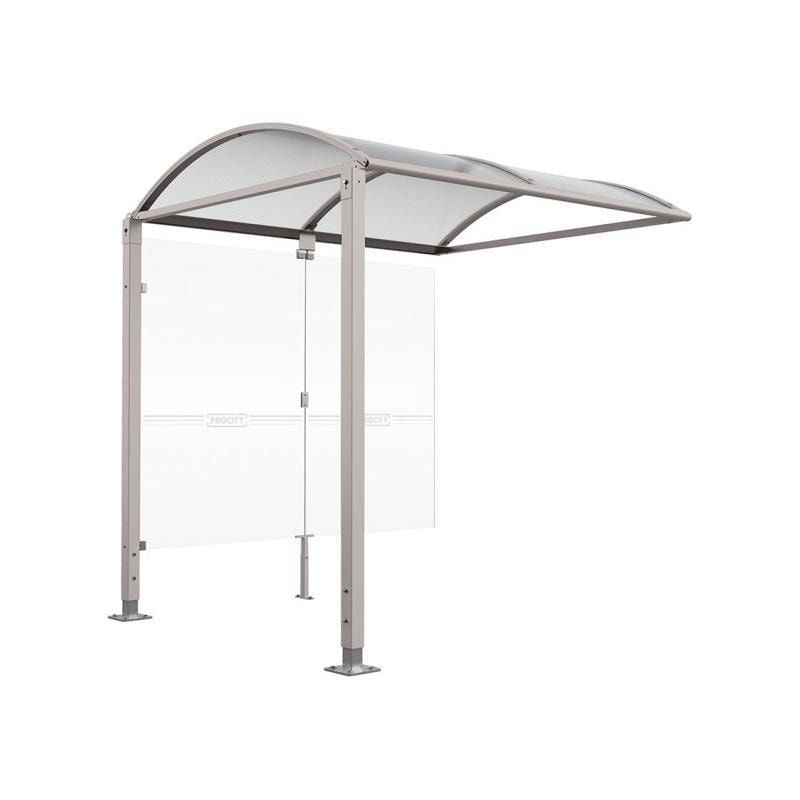 Fahrradunterstand, Fahrradüberdachung, Erweiterung, ESG, 2.635 x 2.500 x 2.090 mm (HxBxT), Bodenplatten, höhenverstellbar, Farbe enzianblau