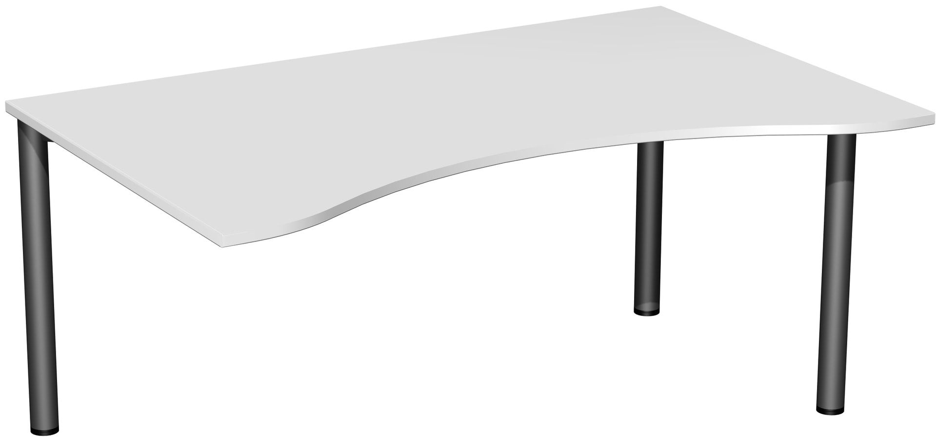 Ergo-Schreibtisch - 4-Fuß Flex - Bürotisch - 720 x 1.600 x 1.000 mm (HxBxT) - Gestell anthrazit - Ahorn