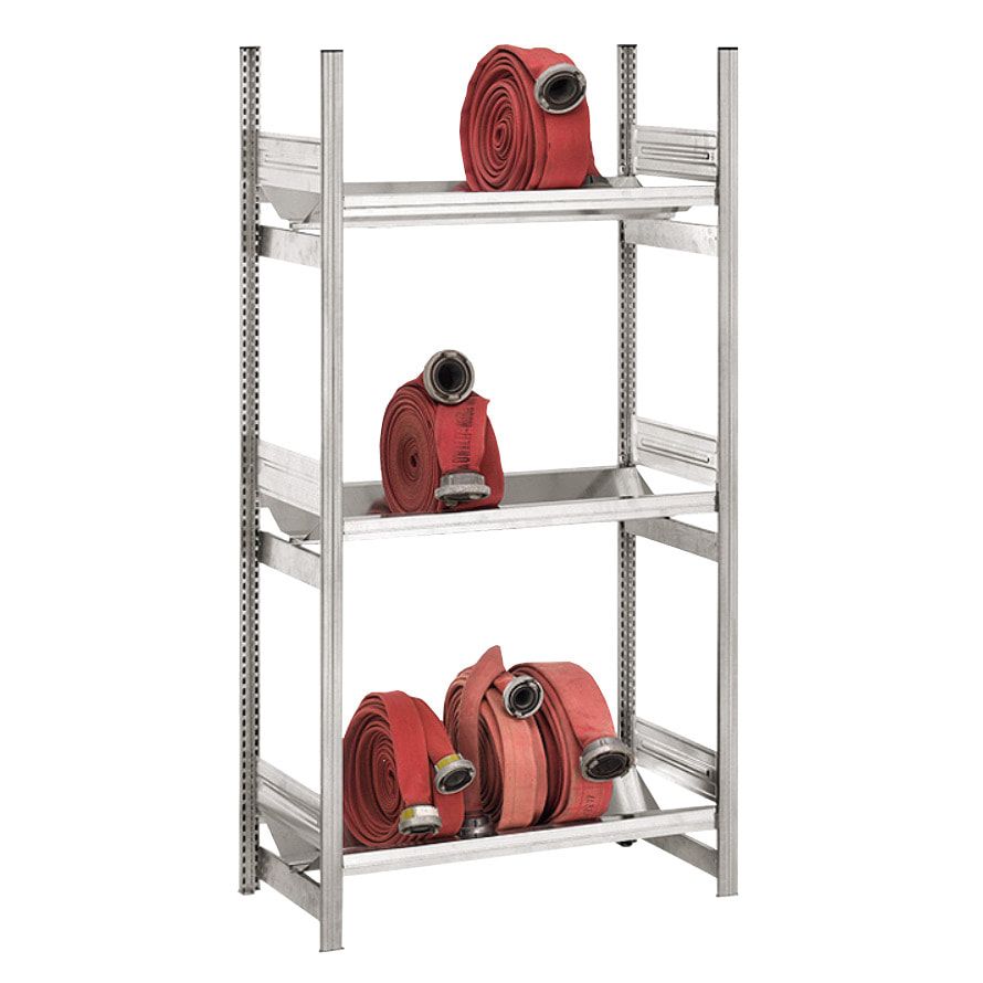 Schlauchregal - 3 Böden - Traglast 500 kg - 2.000 x 535 x 1.010 mm (HxBxT) - verzinkt