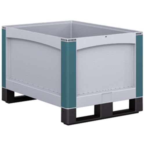 Palettenbox PP - 145 l - 800x600x250 mm - geschlossene Wände - 2 Kufen