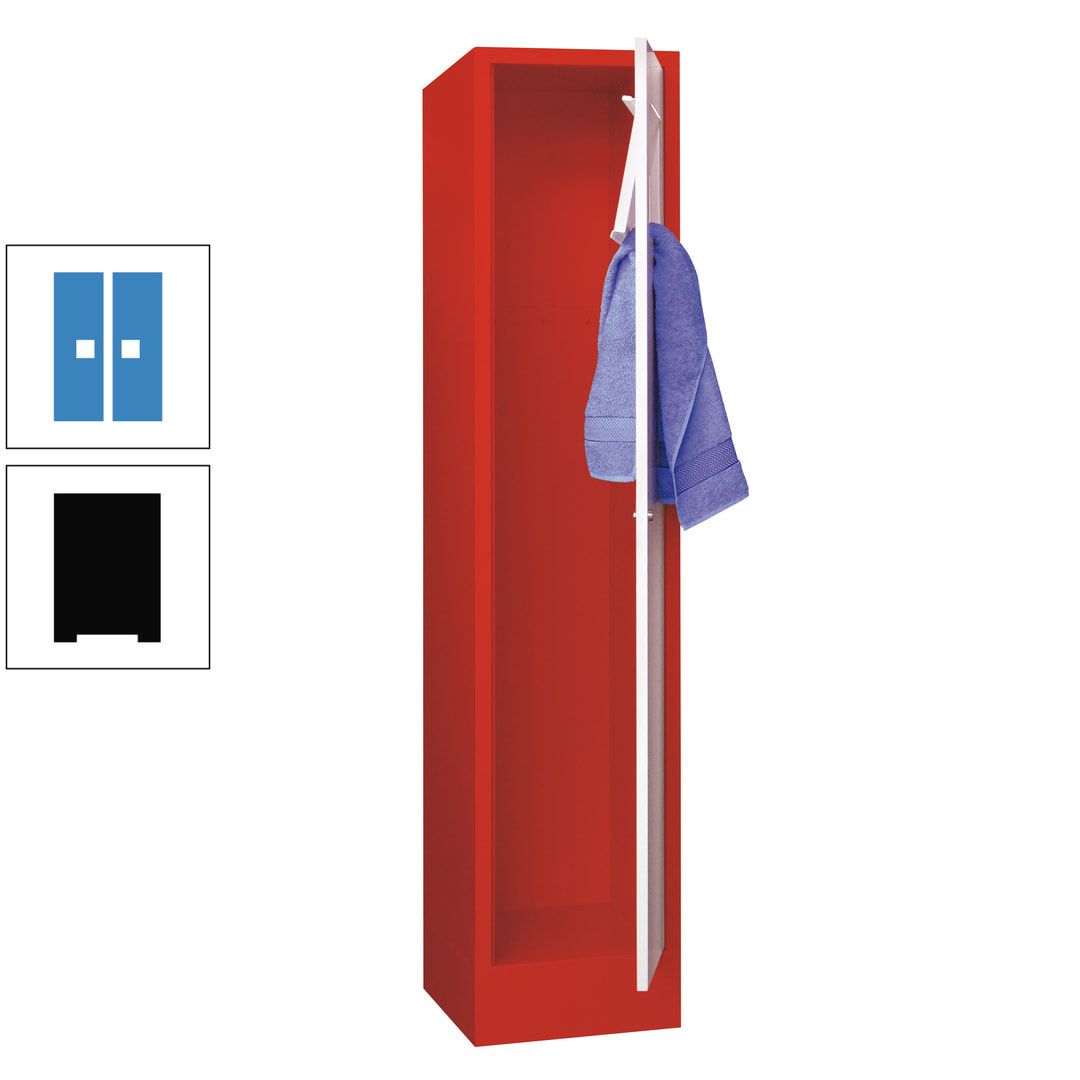 Wäschesammelschrank - 1.850 x 400 x 500 mm (HxBxT) - Sockel - Drehriegel - anthrazitgrau