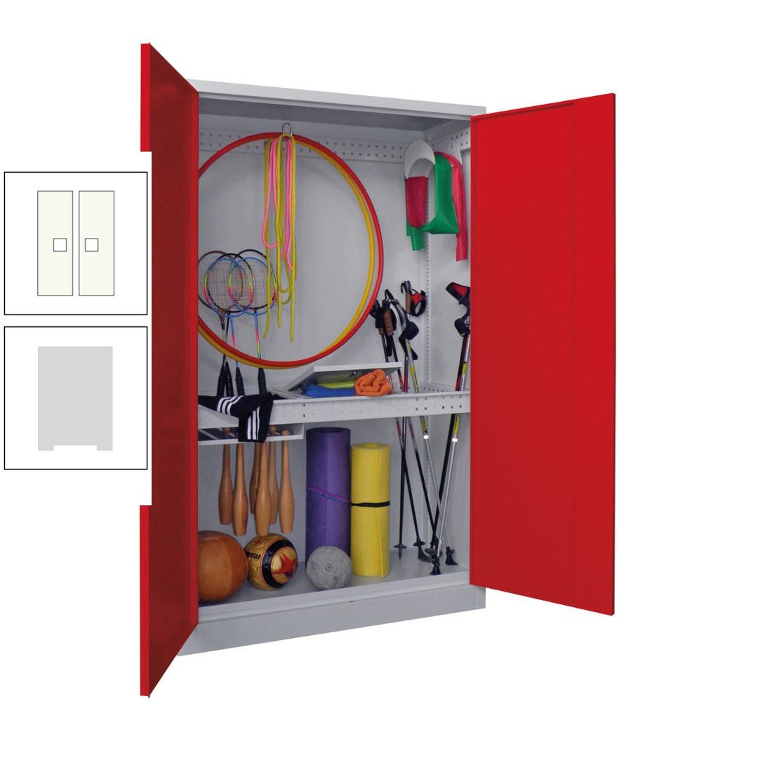 Sportschrank - Vollblechtüren - 1.950x1.200x500 mm (HxBxT) - anthrazitgrau