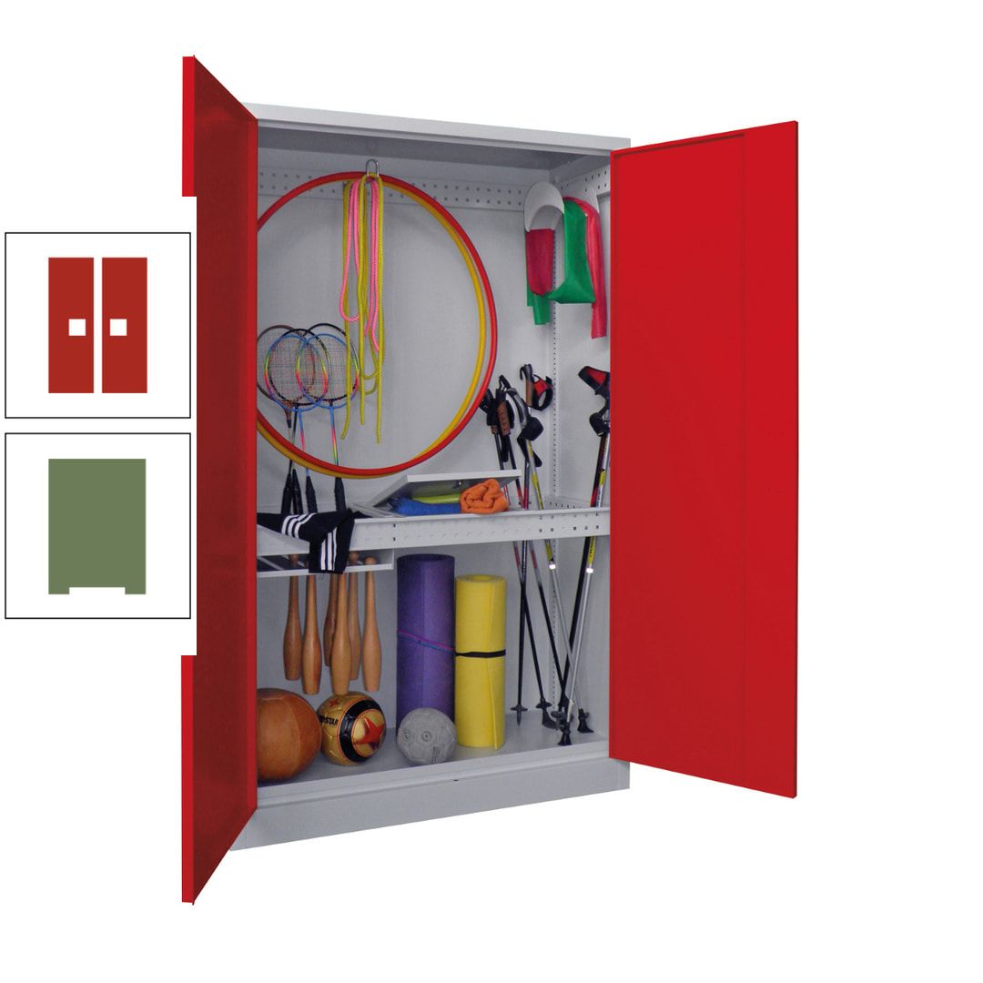 Sportschrank - Vollblechtüren - 1.950x1.200x500 mm (HxBxT) - anthrazitgrau