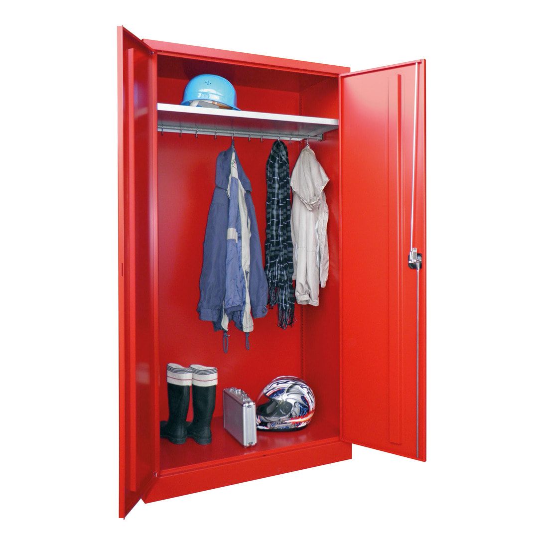 Garderobenschrank - 1.950x1.000x500 mm (HxBxT) - Hutboden, pulverbeschichtet - anthrazitgrau