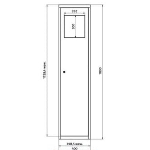 Wäschesammelschrank, Wäscheschrank, Einwurfklappe, Beutelhalter, 1.800 x 400 x 500 mm (HxBxT), Korpus anthrazitgrau, Front anthrazitgrau