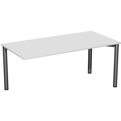 Schreibtisch - 4-Fuß Flex - Bürotisch - 720 x 1.000 x 800 mm (HxBxT) - Gestell anthrazit - Ahorn