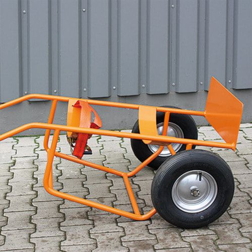 Eichinger Fasswagen, Handwagen, Fasskarre, Sickenfässer, 300 kg, Luftreifen, 1.650 x 655 x 880 mm (HxBxT), Stützbügel, Farbe anthrazitgrau