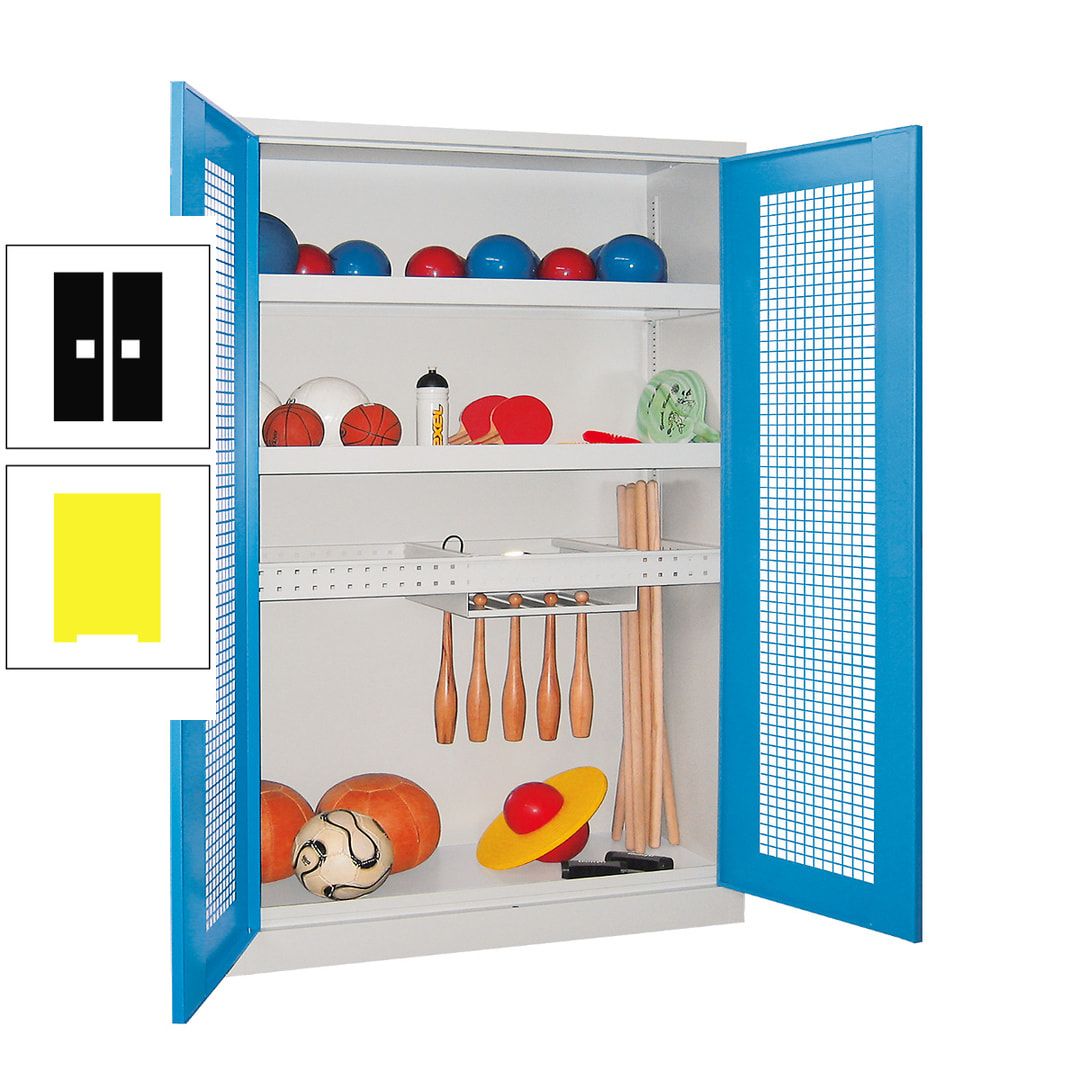 Sportschrank - Vollblechtüren - Variante 2 - 1.950x1.200x500 mm (HxBxT) - anthrazitgrau