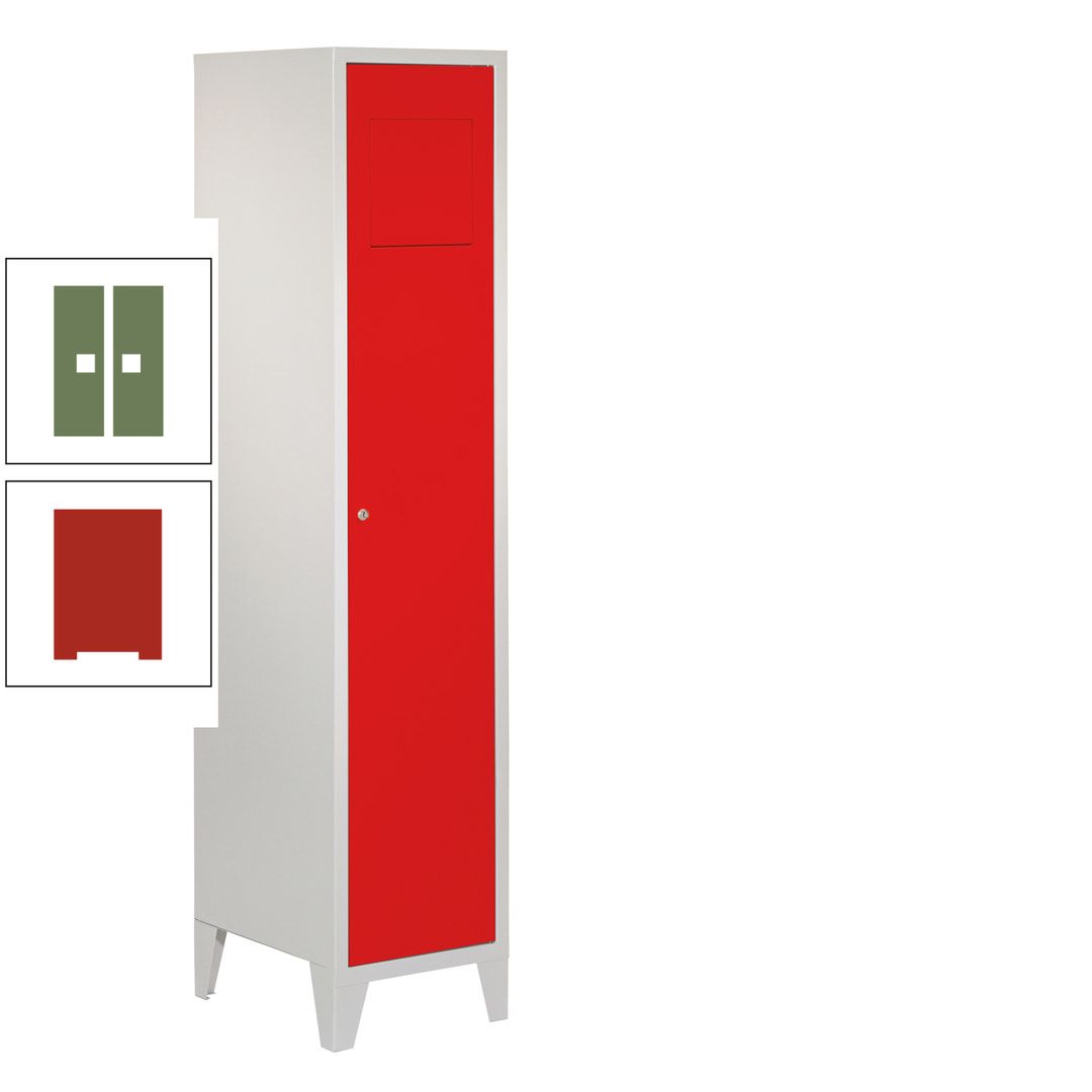 Wäschesammelschrank - 1.850 x 400 x 500 mm (HxBxT) - Füße - Drehriegel - anthrazitgrau
