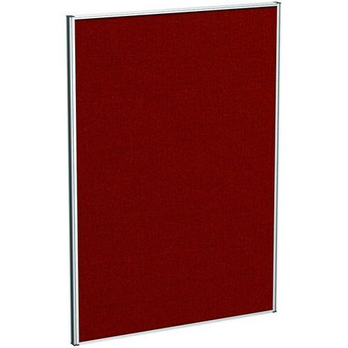 Stellwand, Trennwand, Raumteiler, Sichtschutz, schallabsorbierend, Stoffbespannung, pinnbar, Alurahmen, 1.400 x 1.000 x 41 mm (HxBxT), Calypso rot