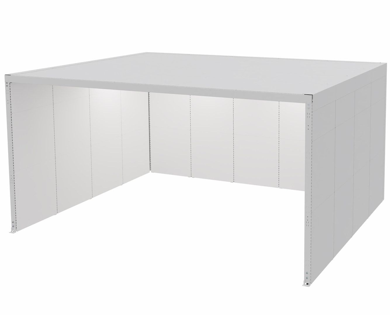 OTTOKIND Akustik-Kabine, Raumkabine, Bürokabine, 2.610 x 5.230 x 4.230 mm (HxBxT), Schalldämmung, LED-Beleuchtung, Stahlblech, Farbe lichtgrau
