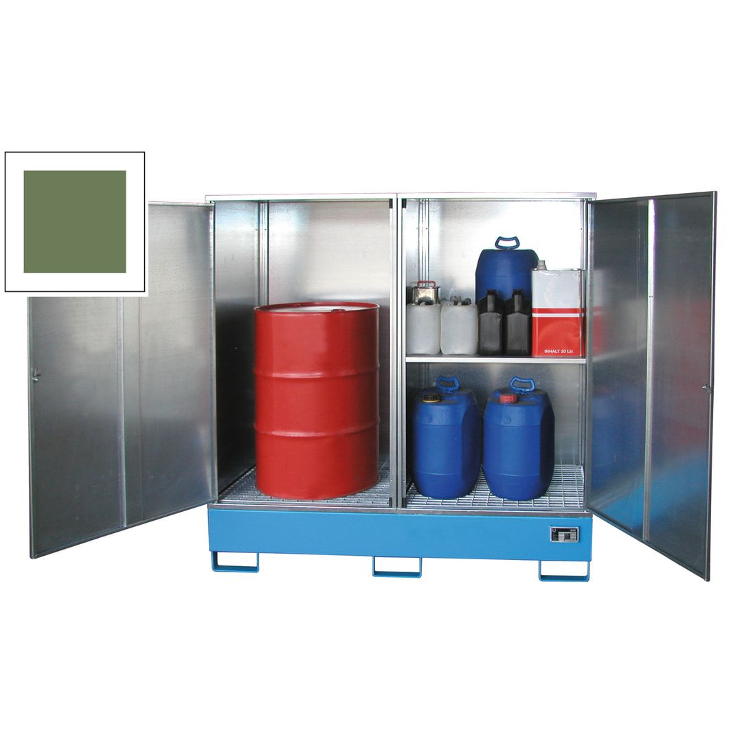 Gefahrstoffschrank für ein 200-l-Fass - Auffangvolumen 200 l - feuerrot