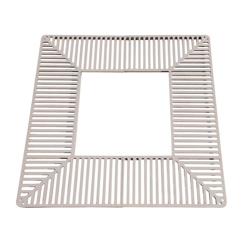 Baumrost, Baumschutzgitter, Stahlblech verzinkt, 10 mm stark, quadratisch, 1.000 x 1.000 mm, Farbe enzianblau