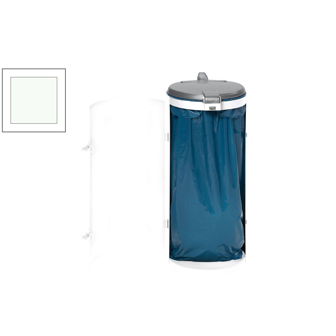 Abfallbehälter - verschließbare Tür (DxH) 450x900 mm - Inh. 120 l - Farbe enzianblau