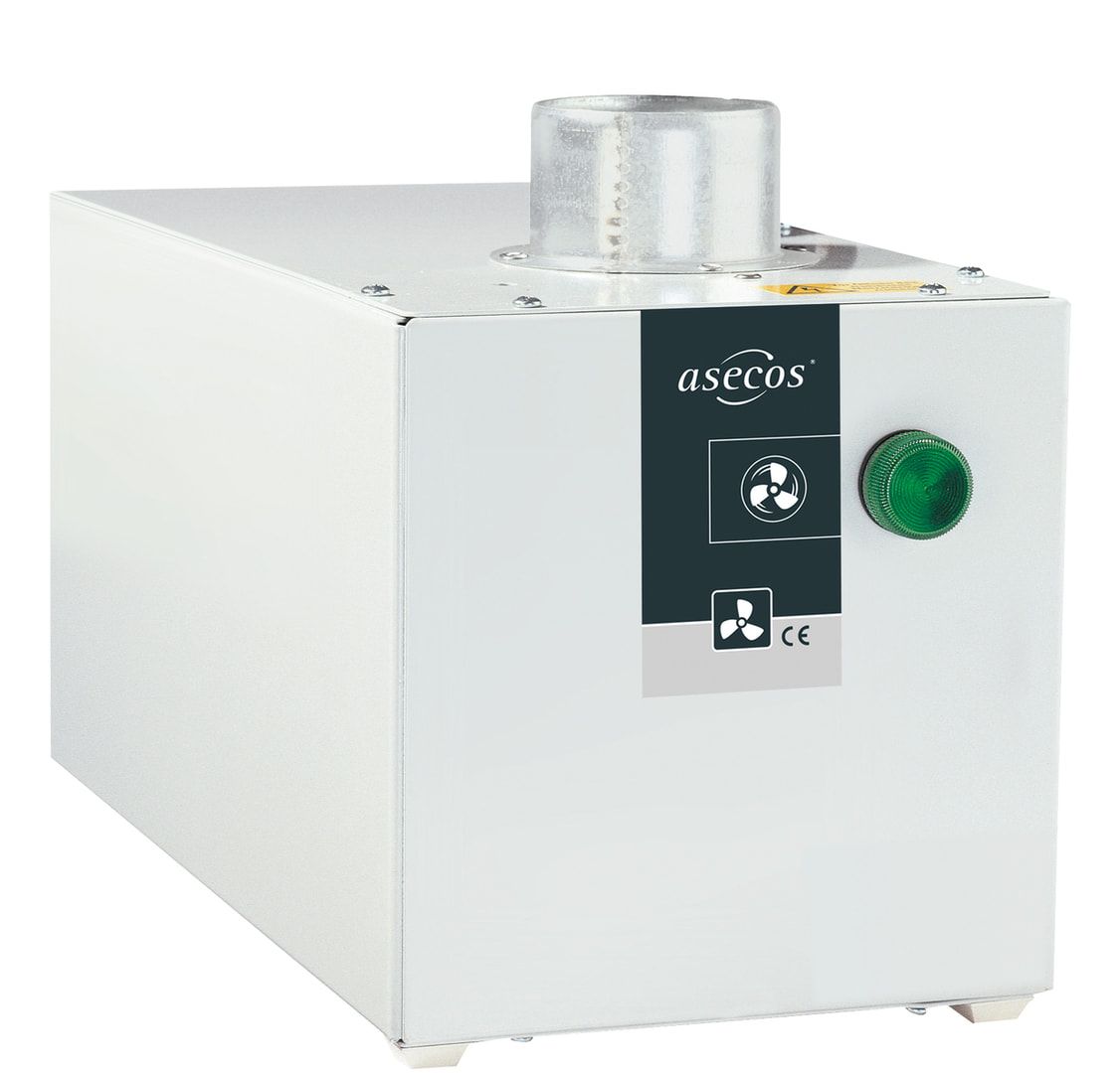 Entlüftungsaufsatz für Asecos Sicherheitsschränke, 230 V, 45 W, 35 dB, 30 Hz, geräuscharm, 200 x 400 x 200 mm (HxBxT)