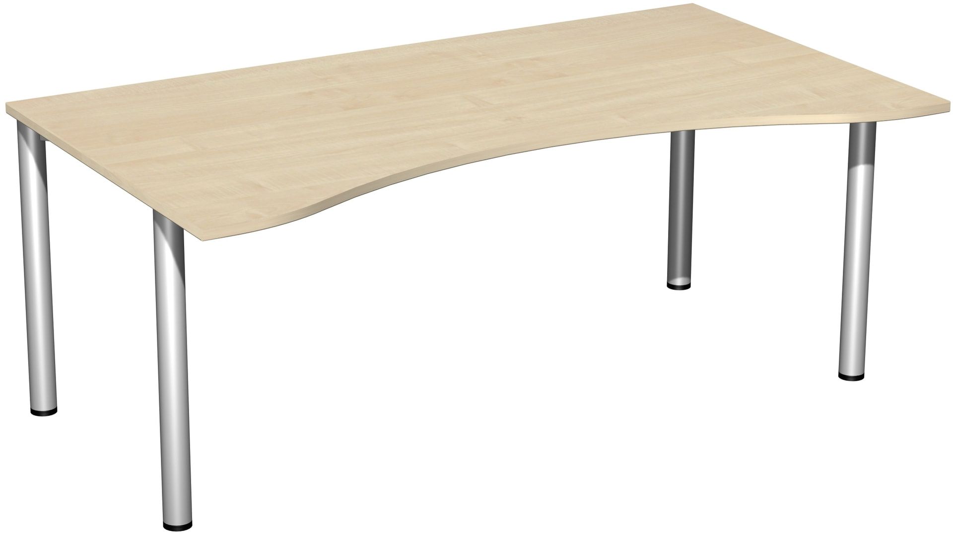 Ergo-Schreibtisch - 4-Fuß Flex - Bürotisch - 720 x 1.600 x 1.000 mm (HxBxT) - Gestell anthrazit - Ahorn
